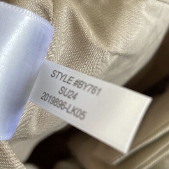 J.CREW Kallie Pants Women 4 Beige Linen Blend Straight Leg NEW Stretch BY761 - Picture 14 of 14